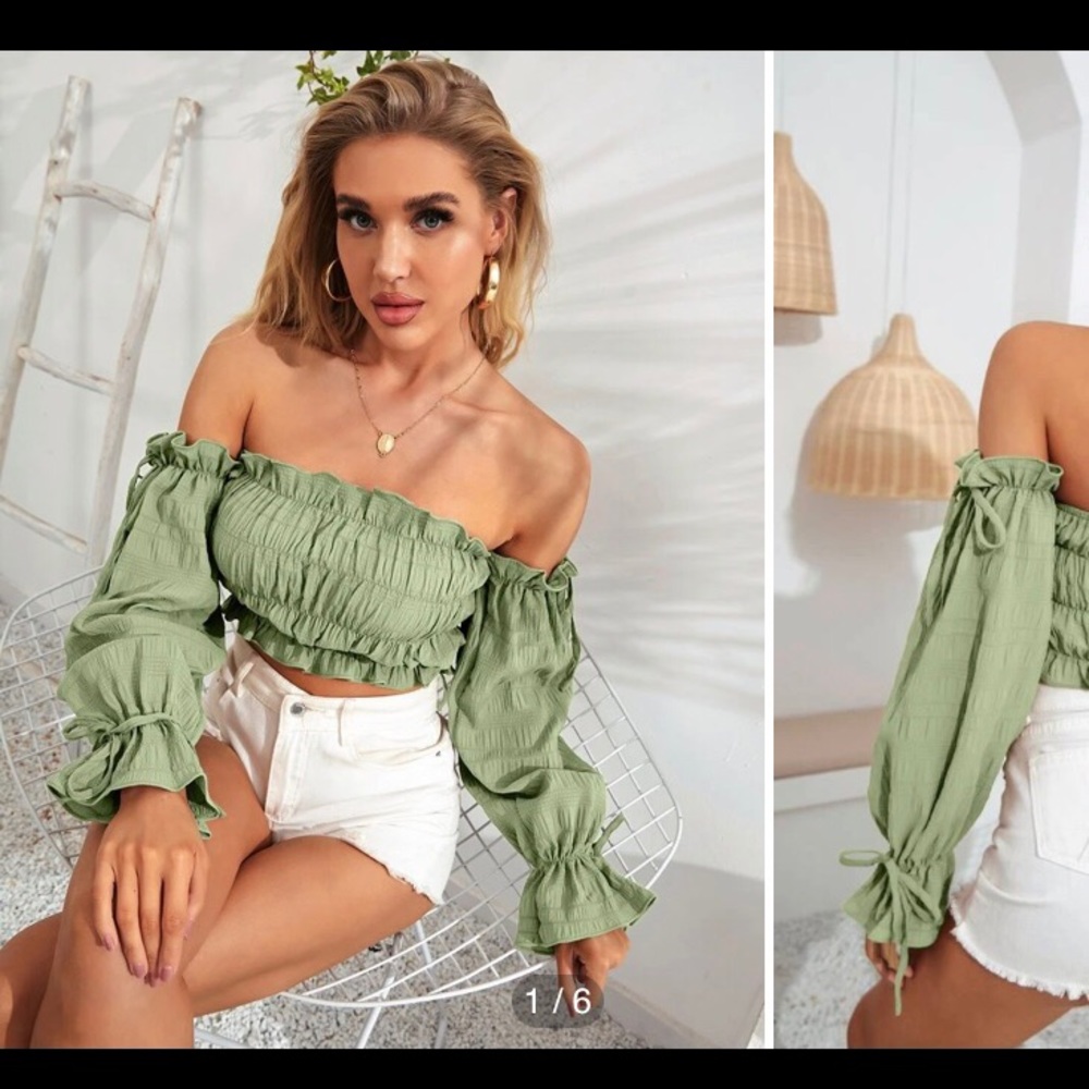 Off the shoulder crop top